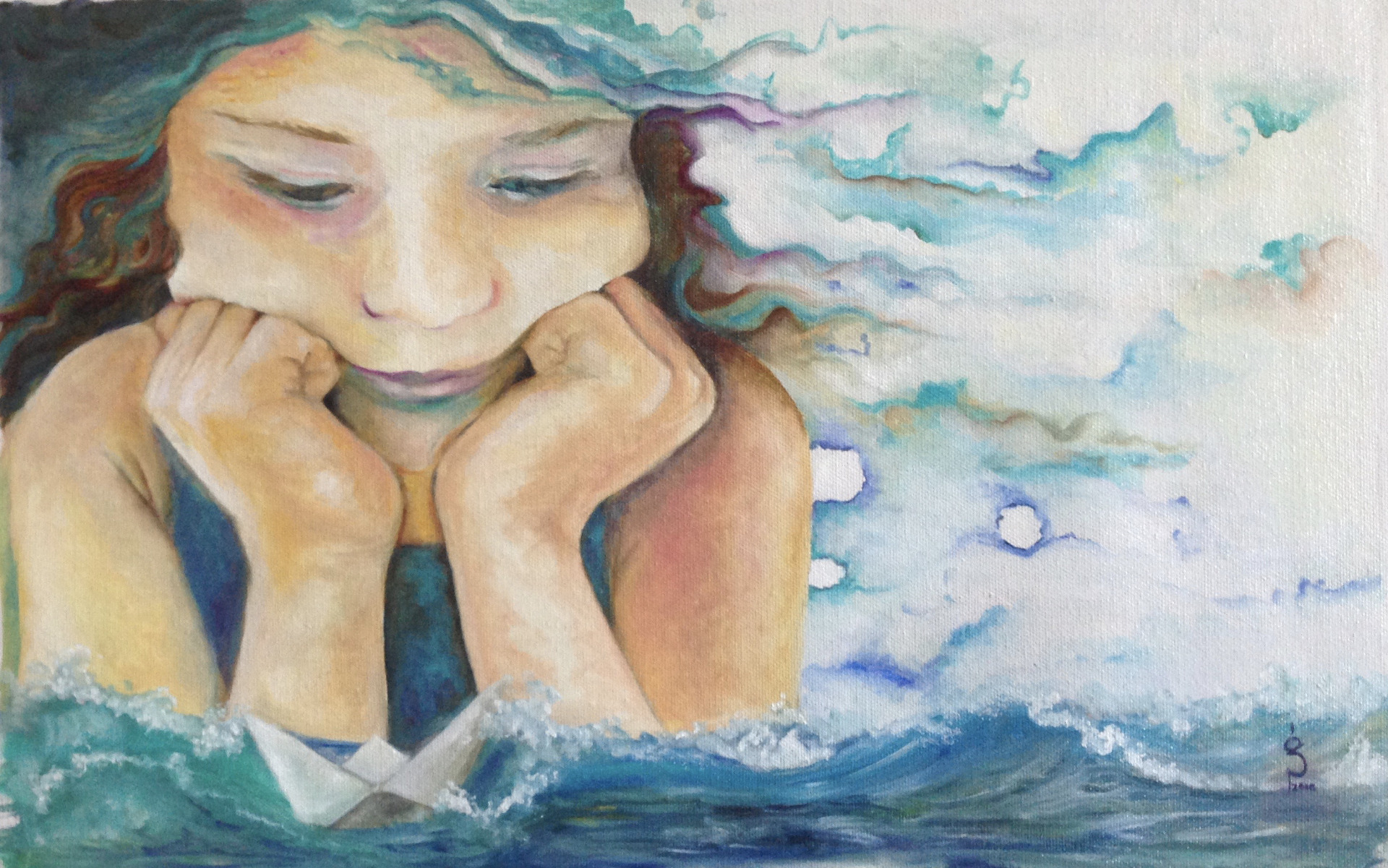 Título: “Momentos de paz” Técnica: Óleo sobre tela Tamaño: 21.5 x 28.0 cm Año: 2016