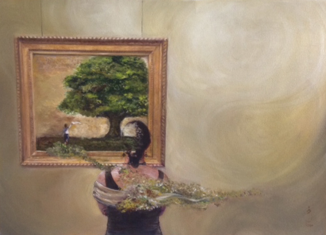 Título: “Momentos que reconstruyen” Técnica: Óleo sobre tela Tamaño: 44 x 61 cm Año: 2014